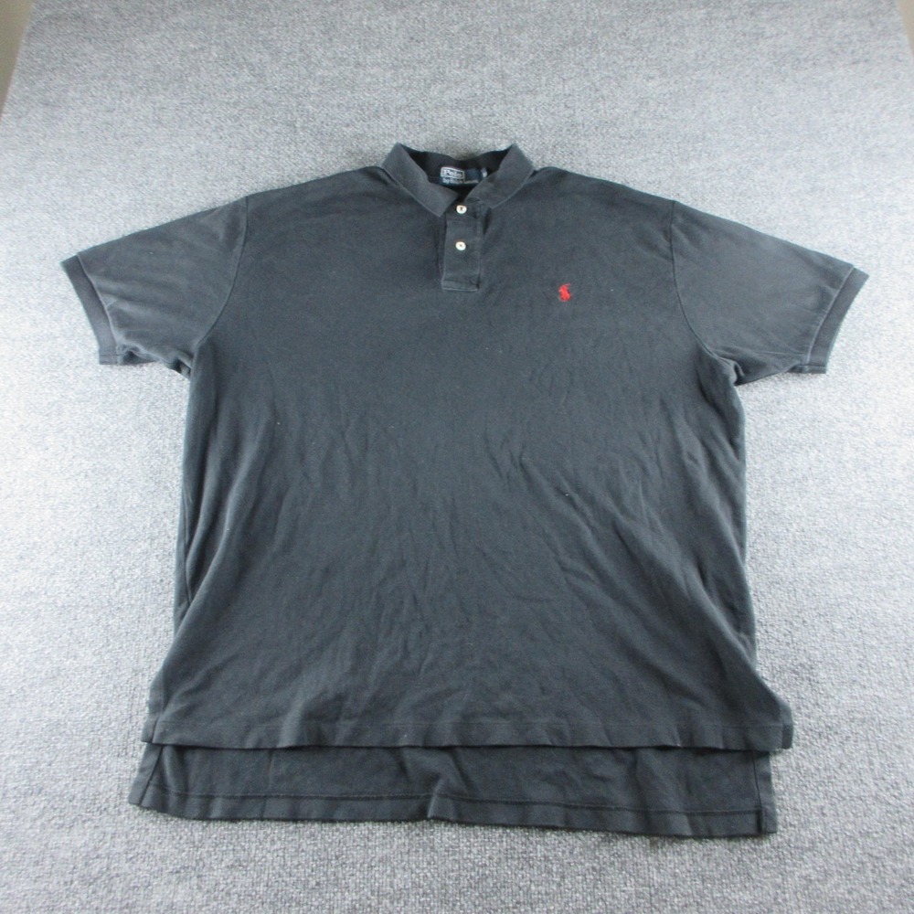Polo Ralph‎ Lauren Polo Shirt Mens XL Black Short Sleeve Cotton Pony Logo Casual